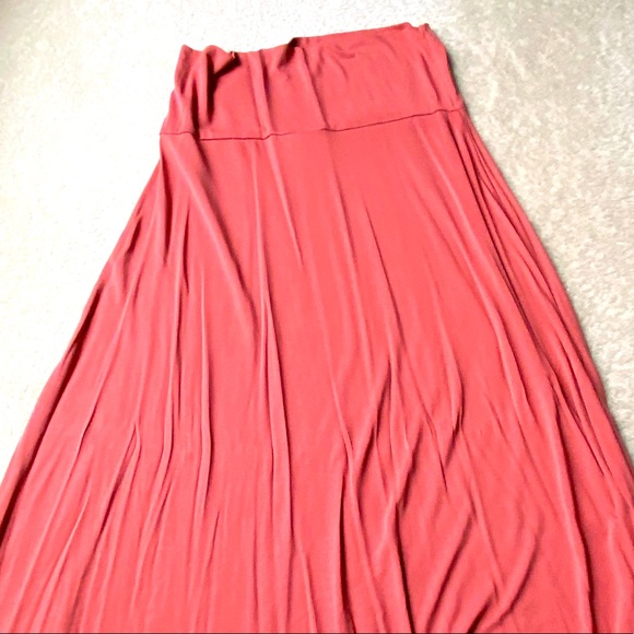 LuLaRoe Dresses & Skirts - LuLaRoe Maxi Skirt Modal Fabric Salmon solid color